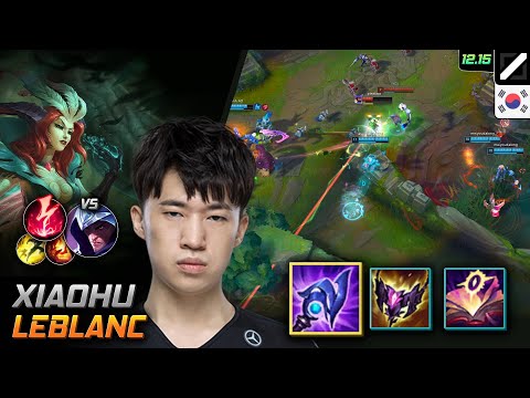 Xiaohu Mid LeBlanc Luden's Tempest Electrocute - Xiaohu LeBlanc Match Highlight - LOL KR 12.15