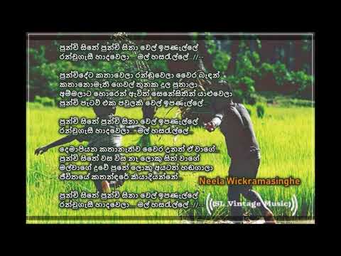 Punchi sithe punchi sina Neela wickramasinghe Lyrics