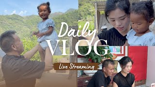 The Garlic Sauce Made Me Eat a FULL Bowl of Rice! | Behind the Scenes of My Husband's Live Stream