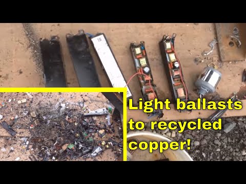 MBMMLLC.com: Scrapping/recycling light ballasts for copper, transformers, and circuit boards
