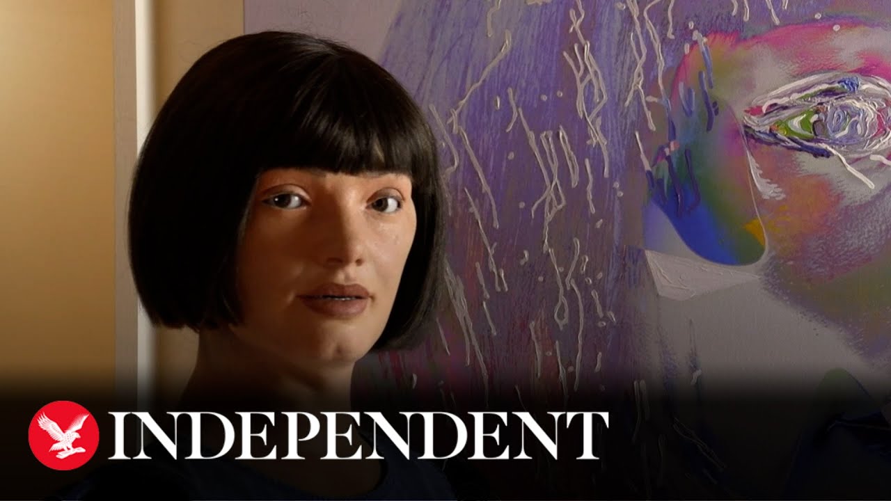 World's first ultra-realistic robot artist goes on display at London museum