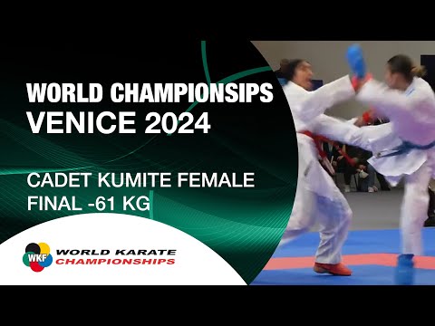 CADET KUMITE FEMALE -61 KG FINAL | A. ECCHILI (ITA) VS N. ELMORSI (EGY) | WORLD KARATE FEDERATION