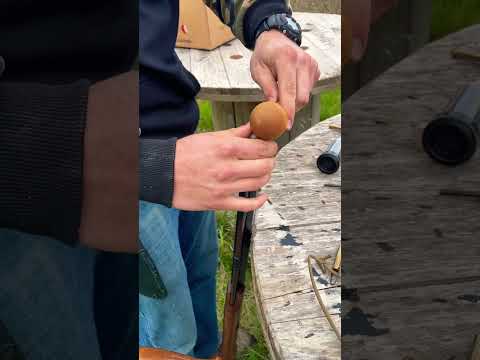 LOADING AND SHOOTING BLACKPOWDER RIFLE  #blackpowder #muzzleloader #shooting  #asmr
