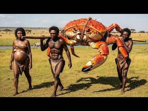 Life 2.1M Years Ago: Homo habilis Ancestors VS Giant Crab Ancestors – The Deadliest Encounter