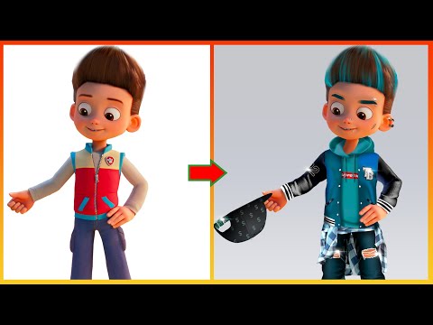 Ryder Paw Patrol Glow Up - Paw Patrol The Movie  @Cartoon Art ​