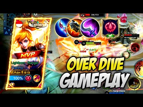 FANNY OVER DIVE TOWER GAMEPLAY | FANNY BEST BUILD AND EMBLEM SETTING 2023 | MLBB