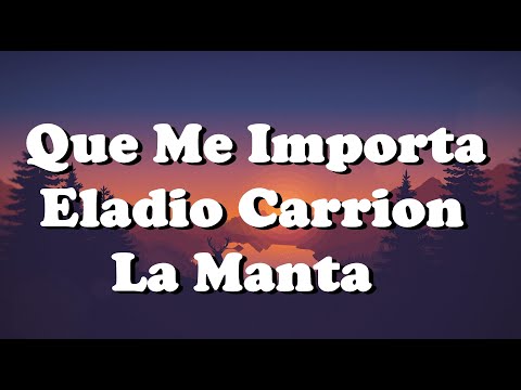 Que Me Importa - Eladio Carrion X La Manta (Lyrics/Letra)