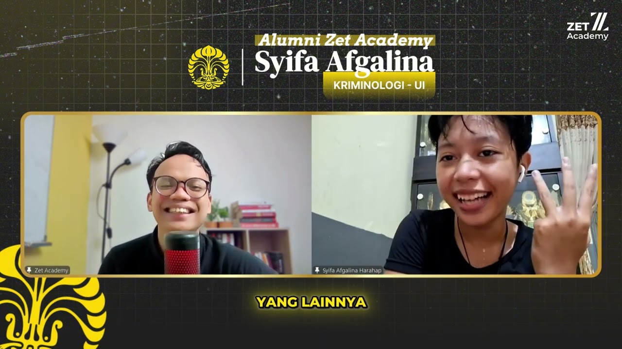 Syifa Afgalina – Alumni Zet Academy, lolos UI Kriminologi