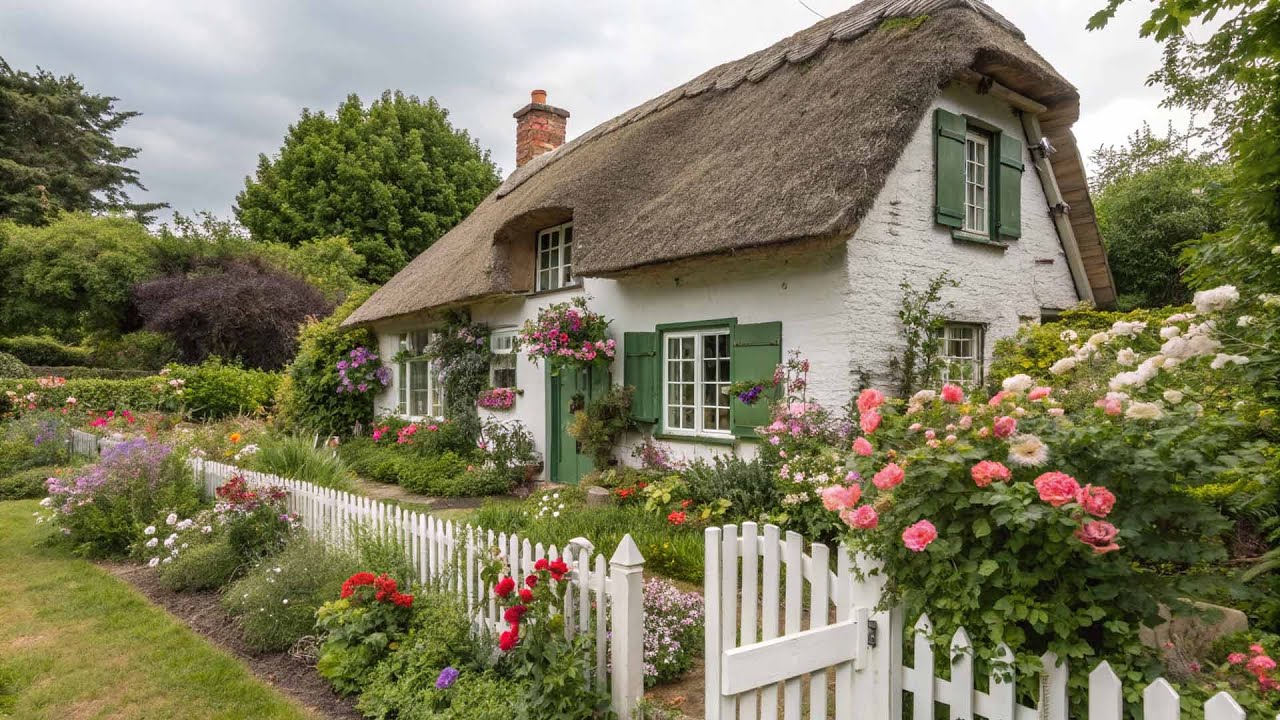 English country cottage with bird song