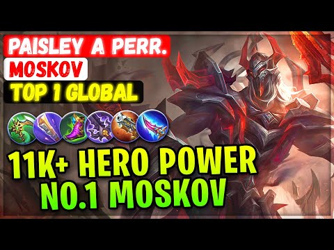 11K+ Hero Power No.1 Moskov [ Top 1 Global Moskov ] Paisley a perr. - Mobile Legends Emblem Build