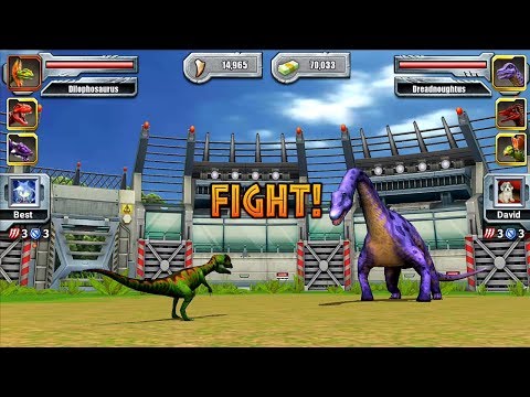 Jurassic Park Builder JURASSIC Tournament Android Gameplay Max Level Dilophosaurus
