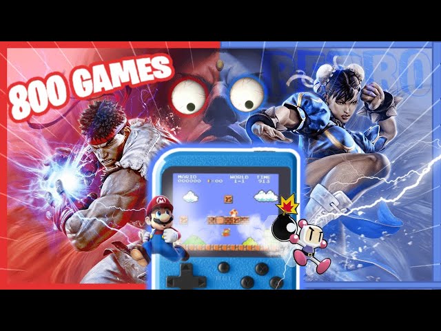 Vídeo relacionado con Deluisho Mini Consola de Juegos Gameboy, Admite 2 Jugadores y se Conecta al Televisor, Precargada con 800 Juegos Clásicos, Pantalla LCD de 3,5 Pulgadas, Mini Arcade, Regalo para Niños y Niñas (Verde)