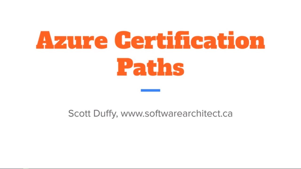 Azure Certification Paths