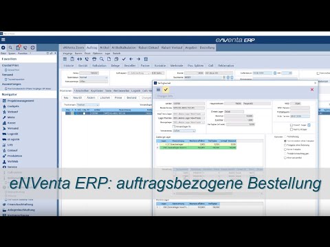 eNVenta ERP ✅ auftragsbezogene Bestellung erzeugen
