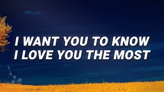 Zack Tabudlo - I want you to know i love you the most (Give Me Your Forever) (Lyrics)