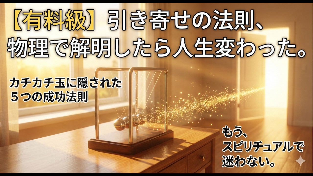 【完全版】もうスピリチュアルで迷わない。物理学で解き明かす「5つの願望実現法則」が人生を変える。