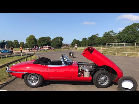 Beautiful E Type Jaguar 4.2. At Brands Hatch. Swinging Sixties. Stevie dvd