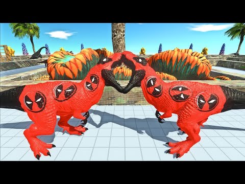 DEADPOOL T REX DEATH RUN - Animal Revolt Battle Simulator