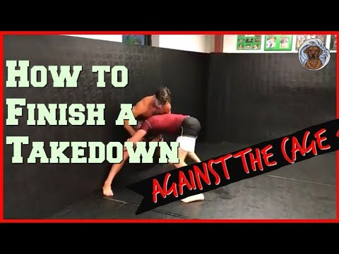Best way to finish takedown off the wall/cage.