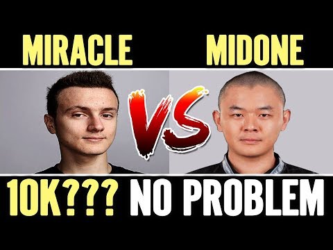 9K MMR vs 10K MMR Epic Game [Anti-mage] Miracle vs MidOne [OD] Dota 2