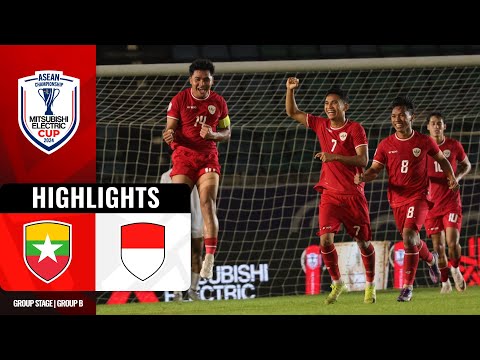🇲🇲 MYANMAR 0-1 INDONESIA 🇮🇩 | #MITSUBISHIELECTRICCUP 2024 GROUP B