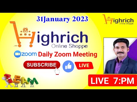 , title : 'Highrich Plan Presentation Daily Live 7:pm | Zoom Meeting | highrich plan  | highrich plan hindi'