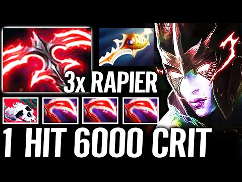 🔥 6000 DMG CRIT Phantom Assassin LVL 4 Desolator + 3x Rapier Carry — 1SEC Viper Disappear Dota 2 Pro