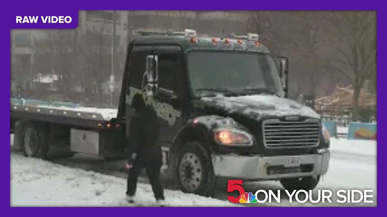 Raw Video: St. Louis blasted by cold, snow, sleet