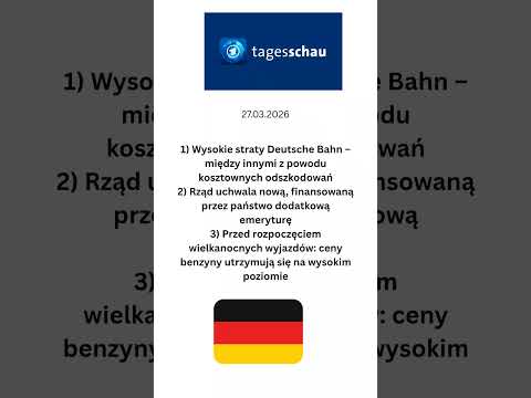 Niemiecki dziennik telewizyjny @tagesschau 27 marca