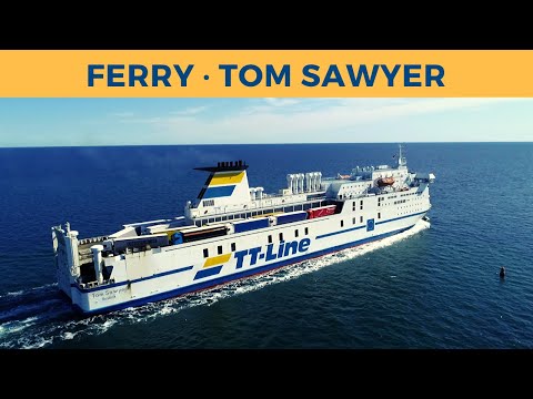 Departure of ferry TOM SAWYER, Trelleborg (TT-Line)