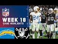 Chargers vs. Raiders Week 18 Highlights | NFL 2021