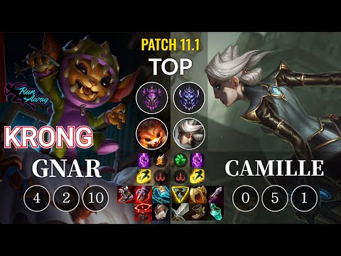 RNW KronG Gnar vs Camille Top - KR Patch 11.1