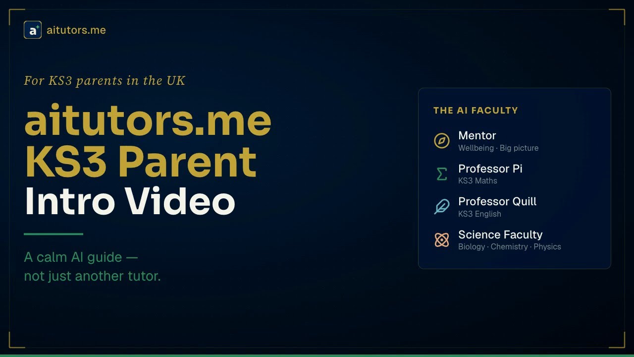 aitutors.me KS3 Parent Intro Video