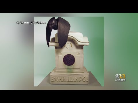 Charm City Cakes Creates Edgar Allan Poe Gravestone Cake