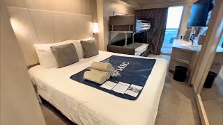 BALCONY CABIN ON MSC Seascape, sleeps from 2 up to 4 guests! Bunk beds setup!