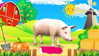 Animais de fazenda para crianças  Sons de animais  Vaca, cavalo, galinha