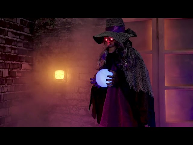 Vídeo relacionado con Genérico Hanging Witch Halloween Decorations Outdoor, 82 in Scary Sound Activated Flying Witch Halloween Decor Animatronics Indoor Haunted House Prop for Lawn Yard Garden