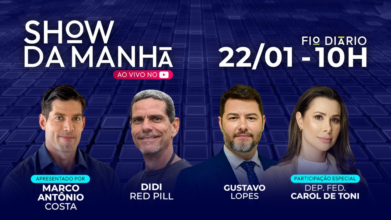 SHOW DA MANHÃ - SISTEMA TENTA REAGIR A DONALD TRUMP - DEP. FED. CAROL DE TONI - 22/01/2025