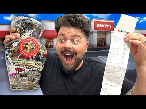 This Thrift Store Mystery Jar was LOADED with Real GOLD!