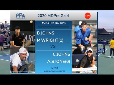 2020 PPA Mesa Qualifier MDPro GOLD - Ben Johns / Matt Wright v Adam Stone / Collin Johns
