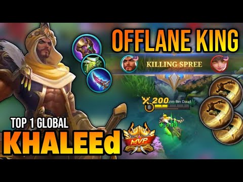 KHALEED BEST BUILD 2022 | TOP 1 GLOBAL KHALEED GAMEPLAY | MOBILE LEGENDS✓