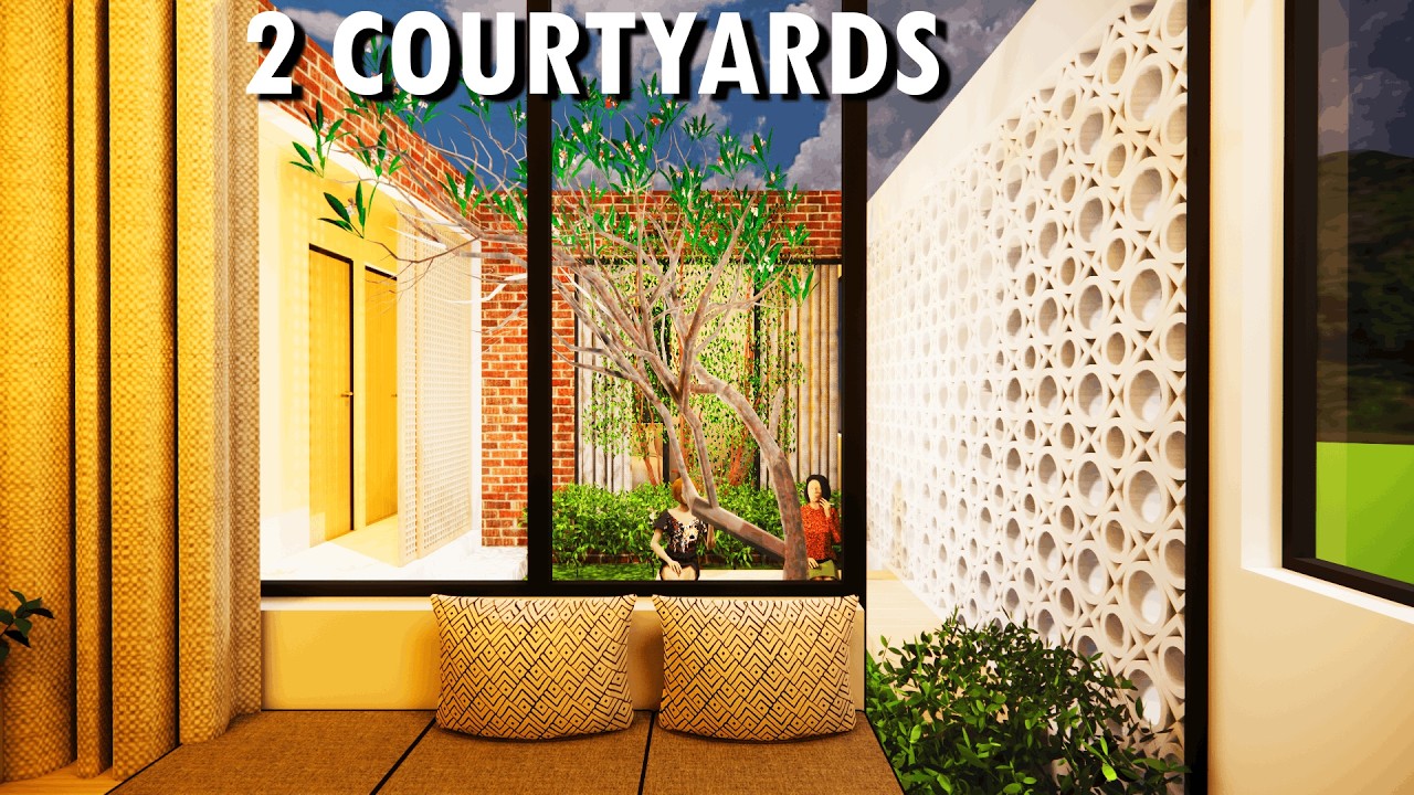 TWO Hidden Courtyards House
