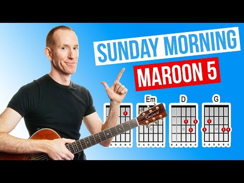 Sunday Morning ★ Maroon 5 ★ Acoustic Guitar Lesson [with PDF]