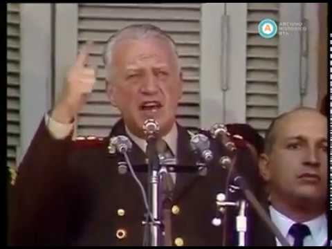 Galtieri en la Plaza de Mayo “si quieren venir que venga” 1982 fragmento II