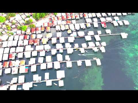 Drone View of Hanuabada Village | Stunning Aerial of Fairfax Harbor, Papua New Guinea.
