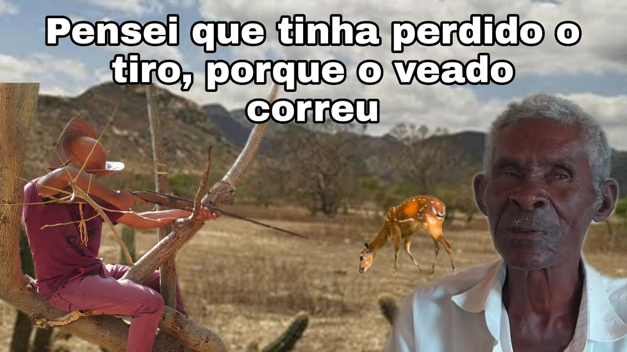 História de caçador - Quando atirei o veado correu, mas caiu lá na frente