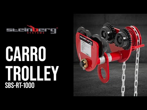 vídeo - Carro trolley - Manual - 1000 kg - corrente de 3 m