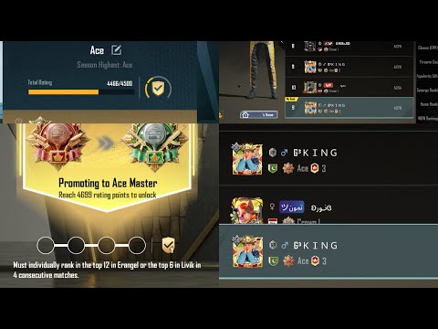 New Ranking system new promoting ace S28 H1 explaine  pubg mobile 4.2 update
