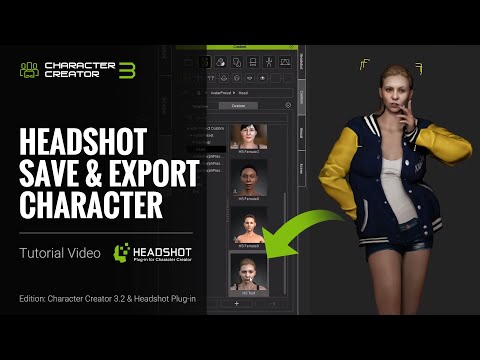 Headshot Plug-in & CC 3.2 Tutorial - Save and Export Character
