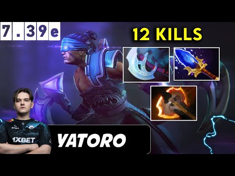 Yatoro Anti Mage Safelane 12 Kills - Dota 2 Patch 7.39e Pro player Full Gameplay